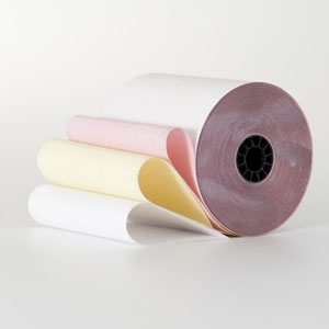 3 Ply 76mm - Kitchen Printer Rolls - White/Pink/Yellow